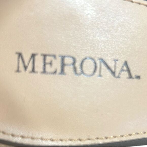 Merona Block Heel Sandals Ankle Strap Open Toe Heels Black Women's 10 Goth Event - Picture 10 of 11